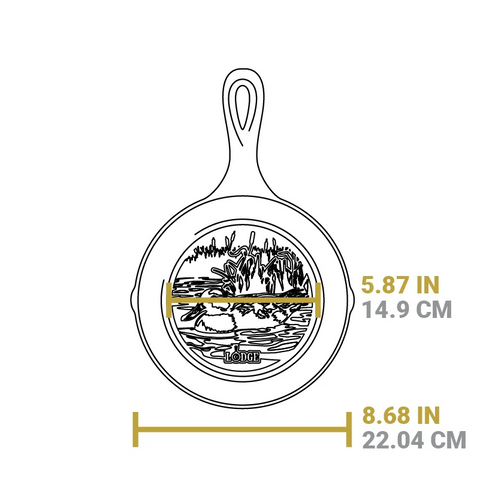 Wildlife Series™ 8 Inch Cast Iron Duck Skillet