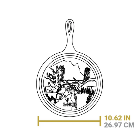 Wildlife Series™ 10.5 Inch Cast Iron Moose Griddle 