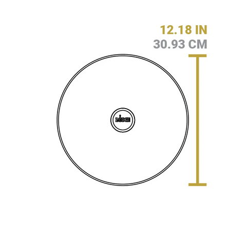 Chef Collection 12 Inch Cast Iron Everyday Pan 